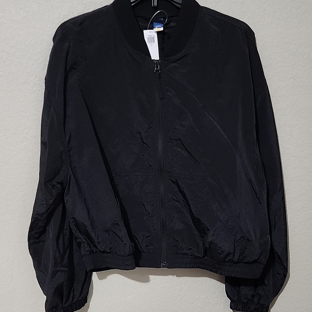 Old Navy Jacket Womens Size M Black Bomber Jacket Light New